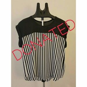 DONATED - Forever 21 Vertical Striped Blouse - Med